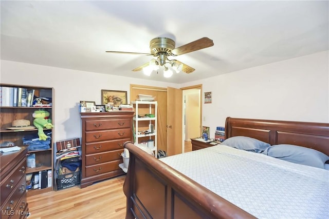 4480 W 224th St, Fairview Park, OH 44126 - bedroom with light wood-type flooring and ceiling fan