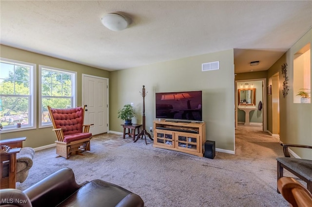 4959 Anderson Rd, Lyndhurst, OH 44124 - living area with carpet flooring and baseboards