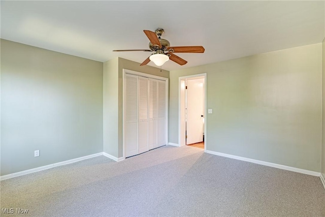 2383 Saybrook Rd, University Heights, OH 44118 - unfurnished bedroom featuring carpet, a closet, and a ceiling fan
