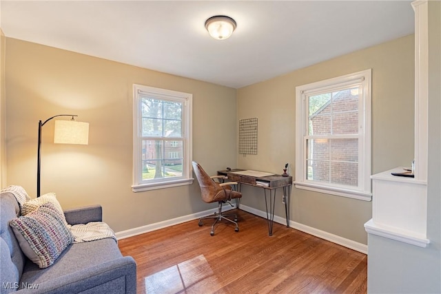 2383 Saybrook Rd, University Heights, OH 44118 - office area with wood finished floors and plenty of natural light