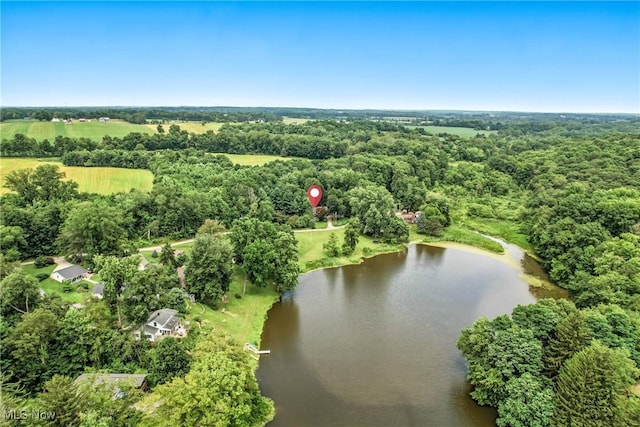 1173 Ridge Rd, Salem, OH 44460 - drone / aerial view of a large body of water and a heavily wooded area