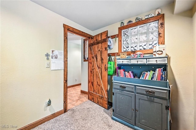 1173 Ridge Rd, Salem, OH 44460 - hallway with light carpet and light tile patterned flooring