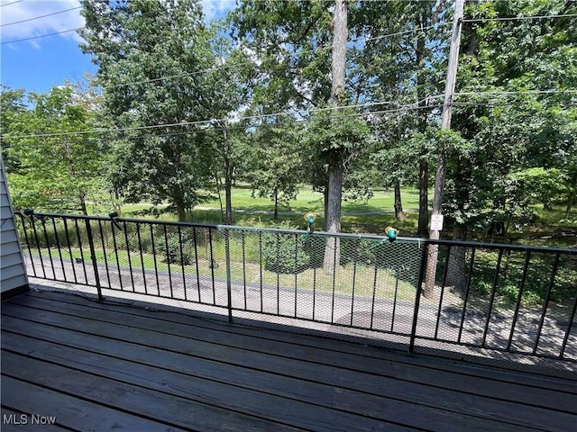 6466 Concord Rd Unit M4, Parma, OH 44134 - wooden deck with view of wooded area