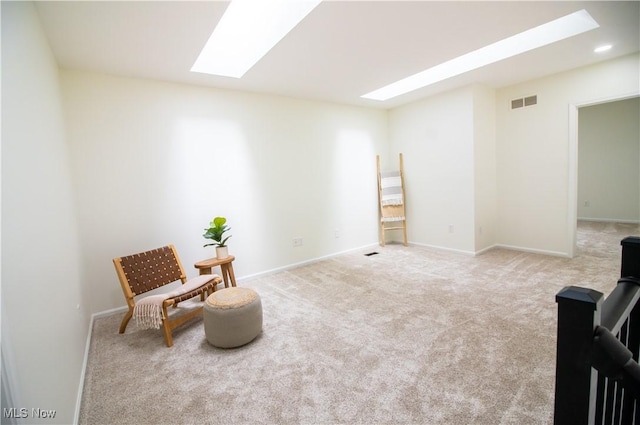 7142 N Oxshire Pl, Concord, OH 44077 - sitting room with a skylight and carpet flooring