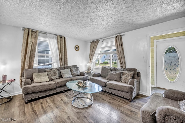 29100 Weber Ave, Wickliffe, OH 44092 - living room featuring wood finished floors and a textured ceiling