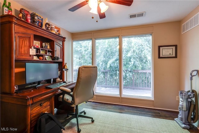 985 Canyon View Rd Unit 204C, Northfield, OH 44067 - office space with a ceiling fan and wood finished floors
