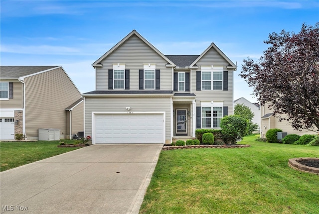 1383 Easton Way, Brunswick, OH 44212 - traditional-style house with a garage, driveway, and a front lawn