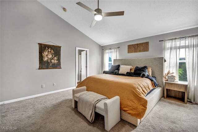1383 Easton Way, Brunswick, OH 44212 - carpeted bedroom with vaulted ceiling and a ceiling fan