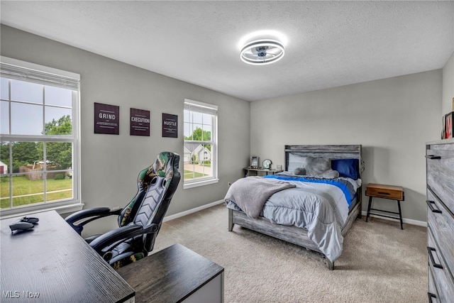1383 Easton Way, Brunswick, OH 44212 - carpeted bedroom with a desk and a textured ceiling