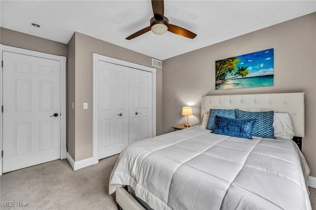 7955 Forest Valley Ln, Concord, OH 44077 - bedroom featuring a closet, carpet, and ceiling fan