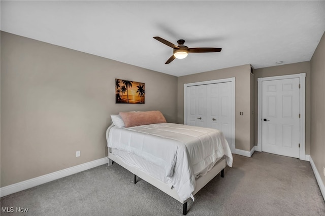 7955 Forest Valley Ln, Concord, OH 44077 - carpeted bedroom with a closet and a ceiling fan