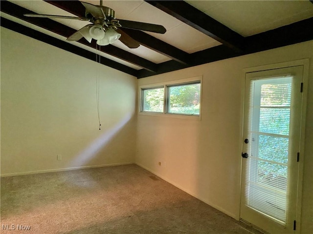 17079 Cats Den Rd, Chagrin Falls, OH 44023 - carpeted spare room with ceiling fan and baseboards