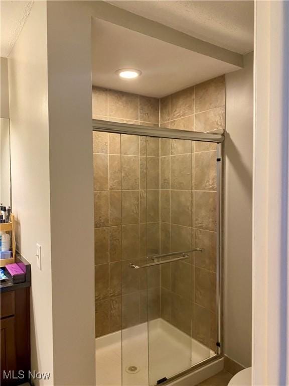17079 Cats Den Rd, Chagrin Falls, OH 44023 - full bath featuring a shower stall, vanity, and recessed lighting
