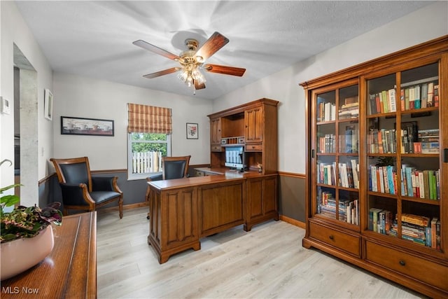 23730 Sawmill Bnd, Olmsted Falls, OH 44138 - office with light wood finished floors and ceiling fan
