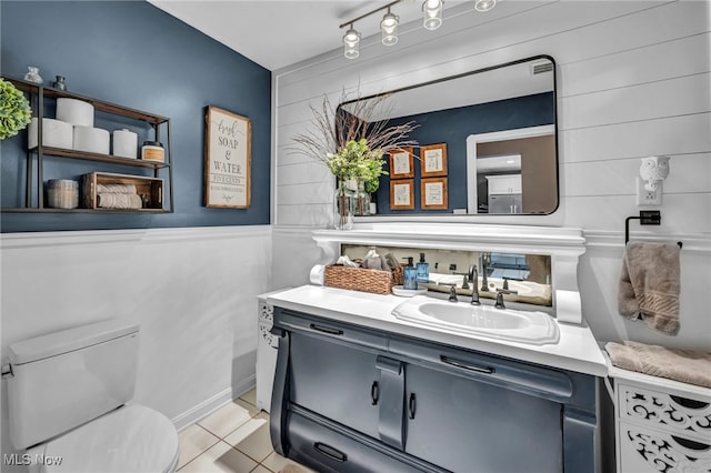 9013 Elsmere Dr, Parma, OH 44130 - half bath with vanity and tile patterned floors
