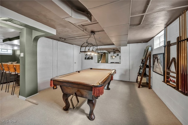 9013 Elsmere Dr, Parma, OH 44130 - playroom featuring billiards table and carpet flooring