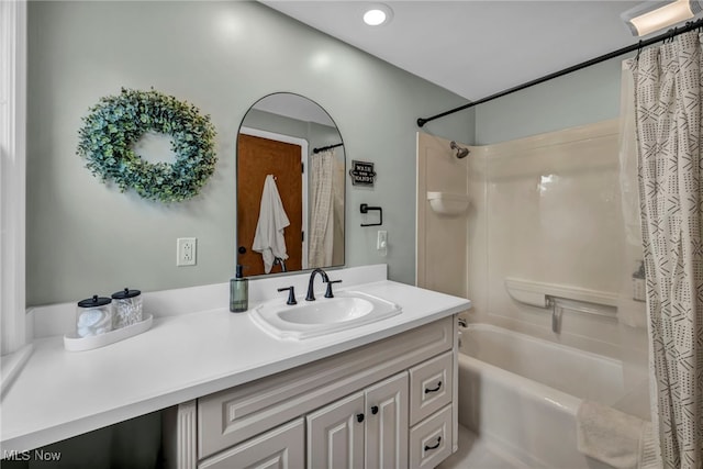 9013 Elsmere Dr, Parma, OH 44130 - full bathroom with vanity and shower / bath combo