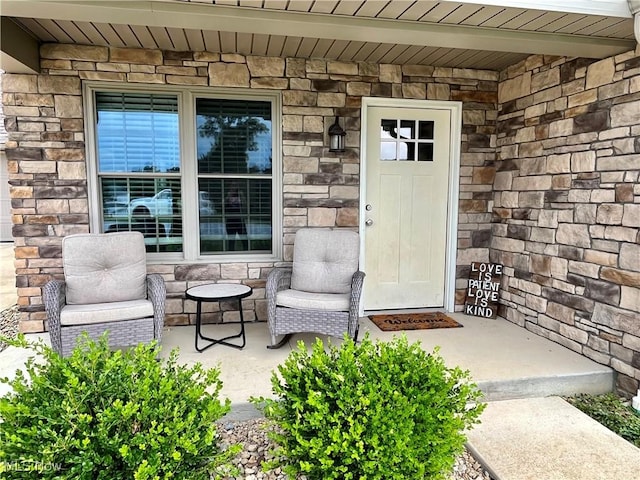 507B Memory Ln, Bethesda, OH 43719 - doorway to property with stone siding