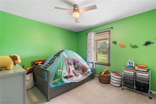 3111 Serfass Rd, New Franklin, OH 44216 - bedroom with carpet and ceiling fan