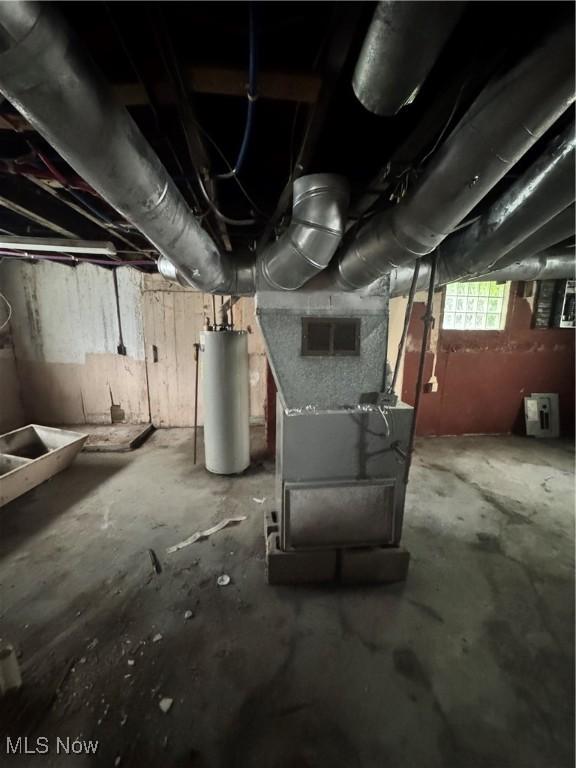 3038 E 130th St, Cleveland, OH 44120 - below grade area with water heater and heating unit