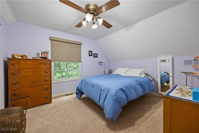 14531 Cross Creek Ln Unit 7, North Royalton, OH 44133 - carpeted bedroom featuring lofted ceiling and a ceiling fan