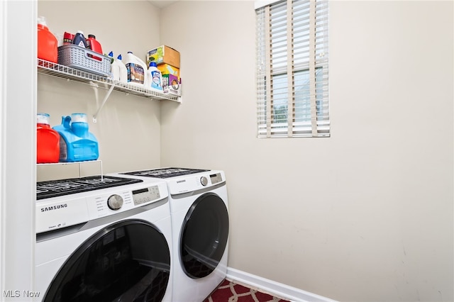 464 Marfa Cir, Copley, OH 44321 - washroom featuring washing machine and clothes dryer and baseboards