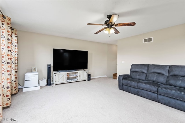 464 Marfa Cir, Copley, OH 44321 - living room with a ceiling fan and carpet floors