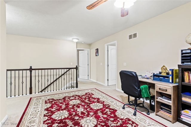 464 Marfa Cir, Copley, OH 44321 - office space featuring carpet flooring and a ceiling fan