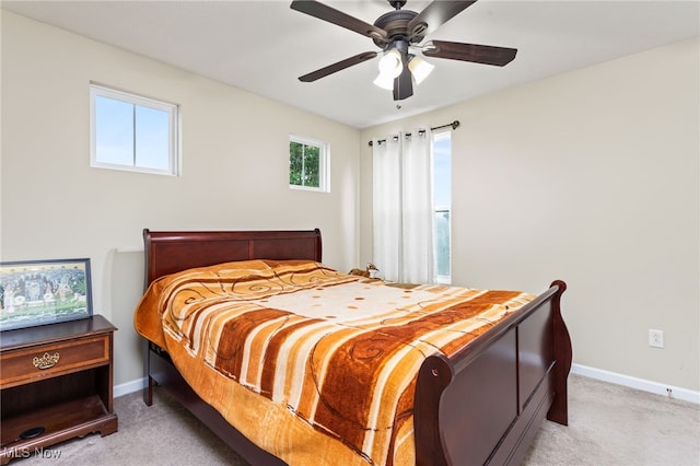 464 Marfa Cir, Copley, OH 44321 - bedroom with light carpet and a ceiling fan