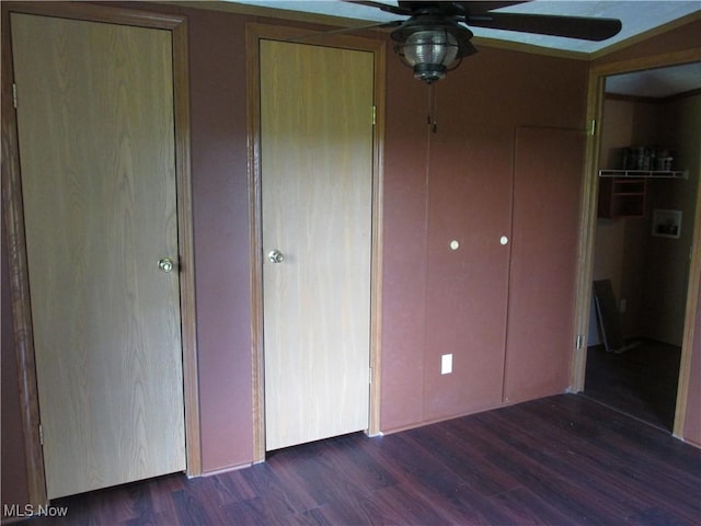 114 Quail Ln, Saint Marys, WV 26170 - unfurnished bedroom featuring wood finished floors and ceiling fan