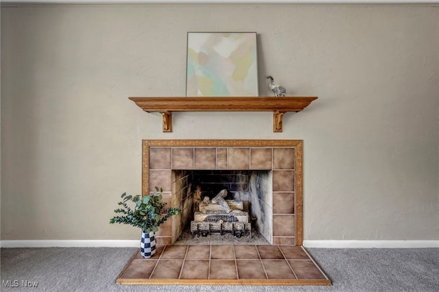 484 E 319th St, Willowick, OH 44095 - detailed view of carpet and a tiled fireplace