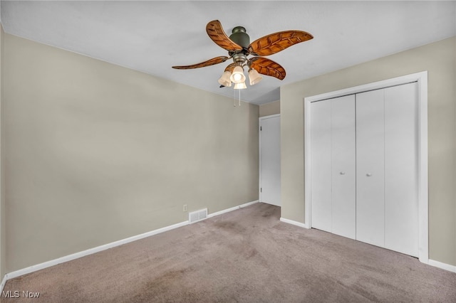 484 E 319th St, Willowick, OH 44095 - unfurnished bedroom with carpet flooring, a closet, and ceiling fan