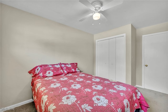 484 E 319th St, Willowick, OH 44095 - carpeted bedroom featuring a closet and ceiling fan
