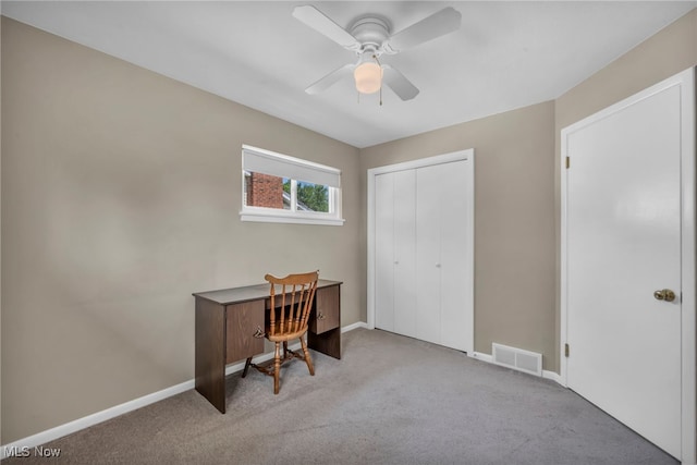484 E 319th St, Willowick, OH 44095 - home office featuring carpet floors and ceiling fan