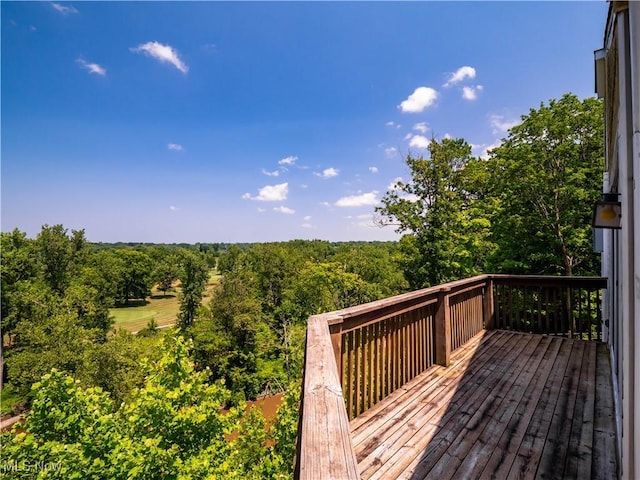 1217 W River Rd N Unit A3, Elyria, OH 44035 - wooden deck with a view of trees
