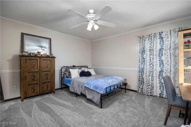 26938 Tall Oaks Trl, Olmsted Twp, OH 44138 - carpeted bedroom featuring ornamental molding and ceiling fan