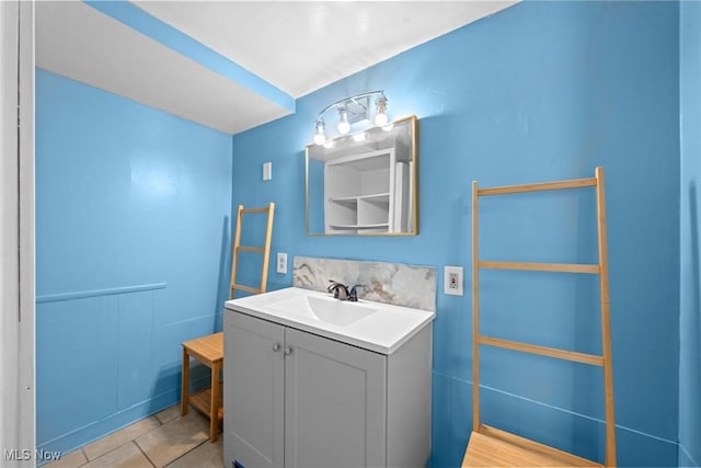 1411 E 47th St, Cleveland, OH 44103 - bathroom with vanity and tile patterned floors