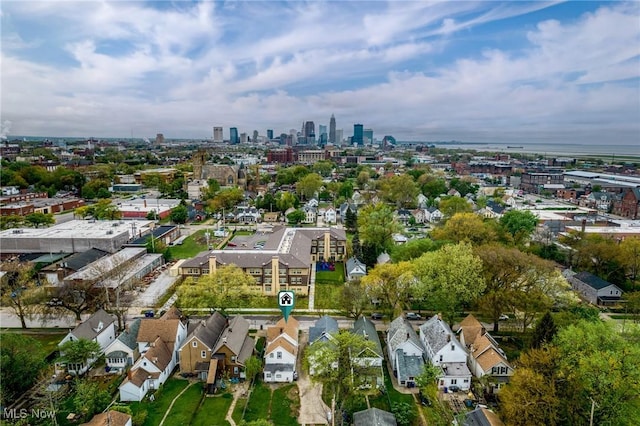 1411 E 47th St, Cleveland, OH 44103 - aerial view of property's location featuring skyline