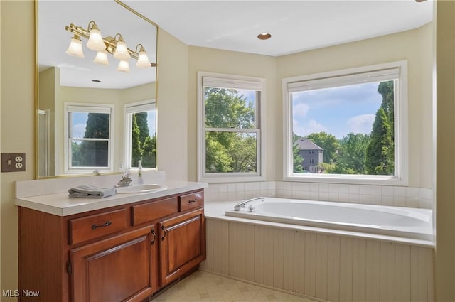 8883 Michaels Ln, Broadview Heights, OH 44147 - full bath featuring vanity and a bath