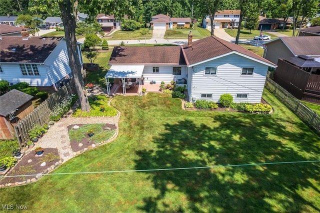 6122 Forest Ridge Dr, North Olmsted, OH 44070 - aerial view of residential area with property boundaries highlighted