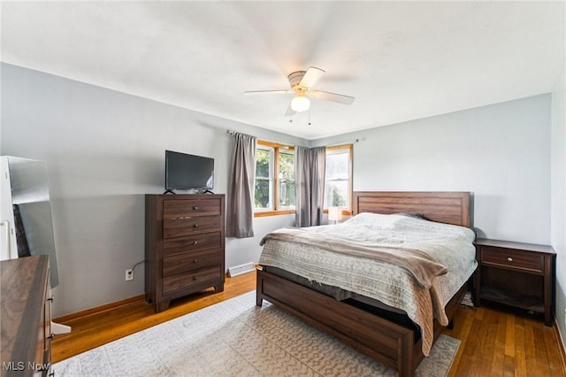 129 Whitman Blvd, Elyria, OH 44035 - bedroom with wood finished floors and a ceiling fan