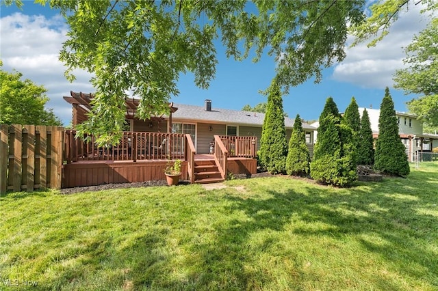 129 Whitman Blvd, Elyria, OH 44035 - rear view of property with a deck