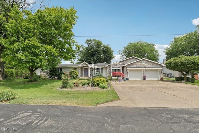 1318 Mirheath Dr, Huron, OH 44839 - single story home featuring a garage, driveway, and a front lawn