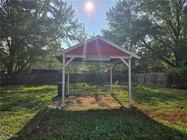 2500 Redgate Ln, Austintown, OH 44511 - fenced backyard featuring a gazebo