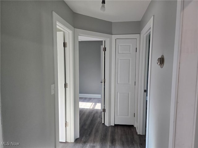 2500 Redgate Ln, Austintown, OH 44511 - hall featuring dark wood-type flooring and baseboards