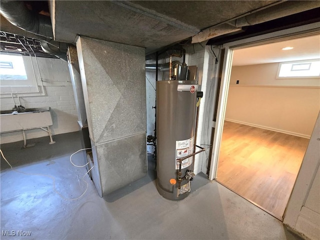 26313 Oriole Ave, Euclid, OH 44132 - utility room featuring gas water heater and heating unit