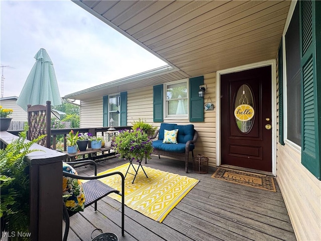 4145 Old River Rd, Philo, OH 43771 - porch featuring an outdoor living space