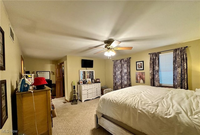 4145 Old River Rd, Philo, OH 43771 - bedroom with light colored carpet and a ceiling fan