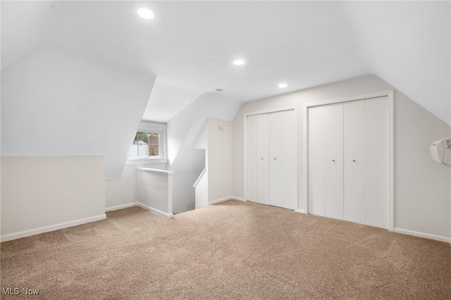18112 Lomond Blvd, Shaker Heights, OH 44122 - additional living space featuring lofted ceiling, carpet flooring, and recessed lighting