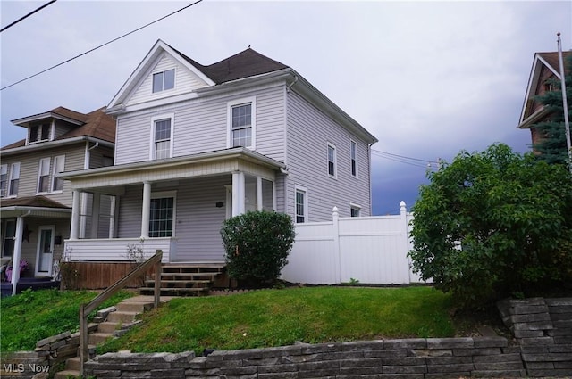 124 Peeler St, Mingo Junction, OH 43938 - view of front of house with covered porch
